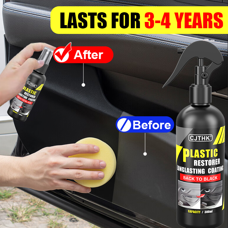 Leather Cleaner Interior - Auto Plastic Restorer Terug naar Zwart